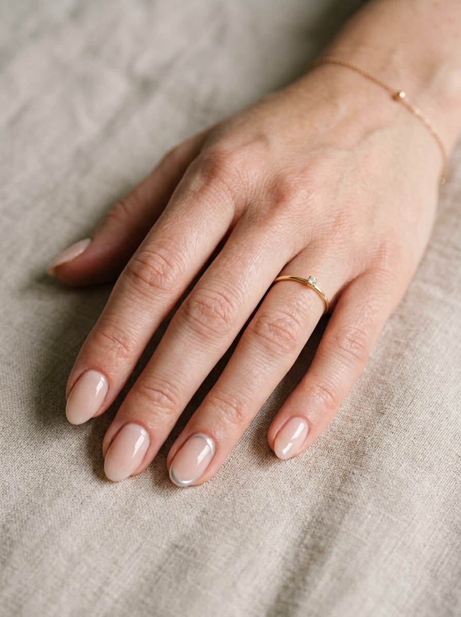 Minimal Chrome Accent Nails als Minimal Nails Inspiration 2026